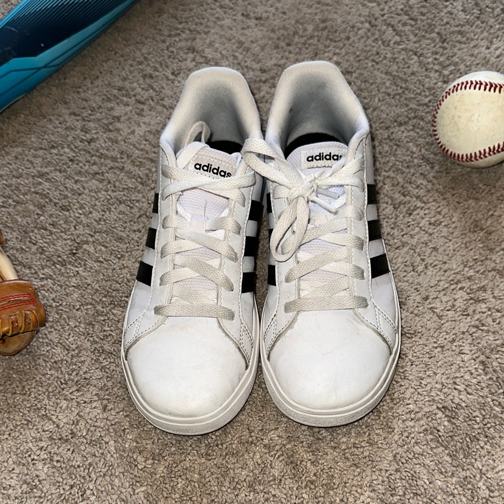Adidas Classic White and Black Shoes